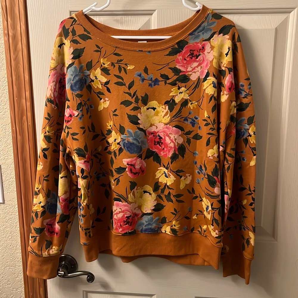 Old Navy floral sweatshirt